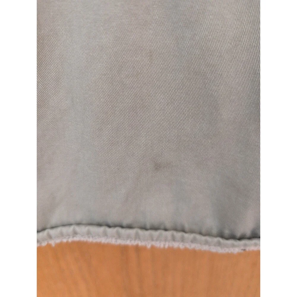 Vtg Levis Quilted Sherpa Jacket Shirt Shacket Beige/Tan Distressed Button Up Med
